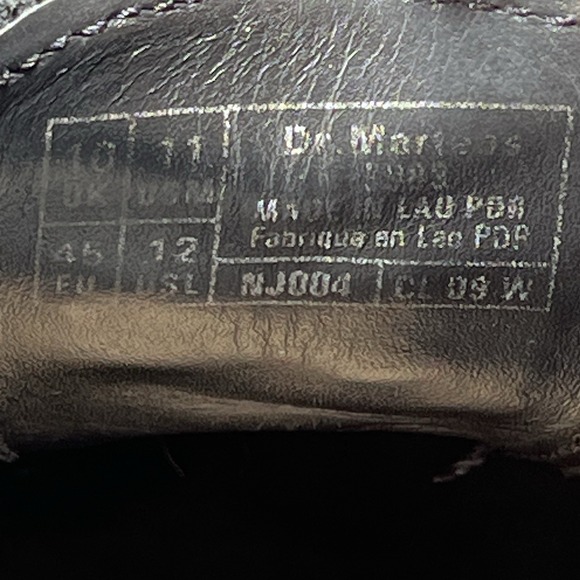 Doc Martens 3989 Brogue Men's Size 11 Yellow Stitch Smooth Leather Wingtip Shoes - Picture 14 of 14